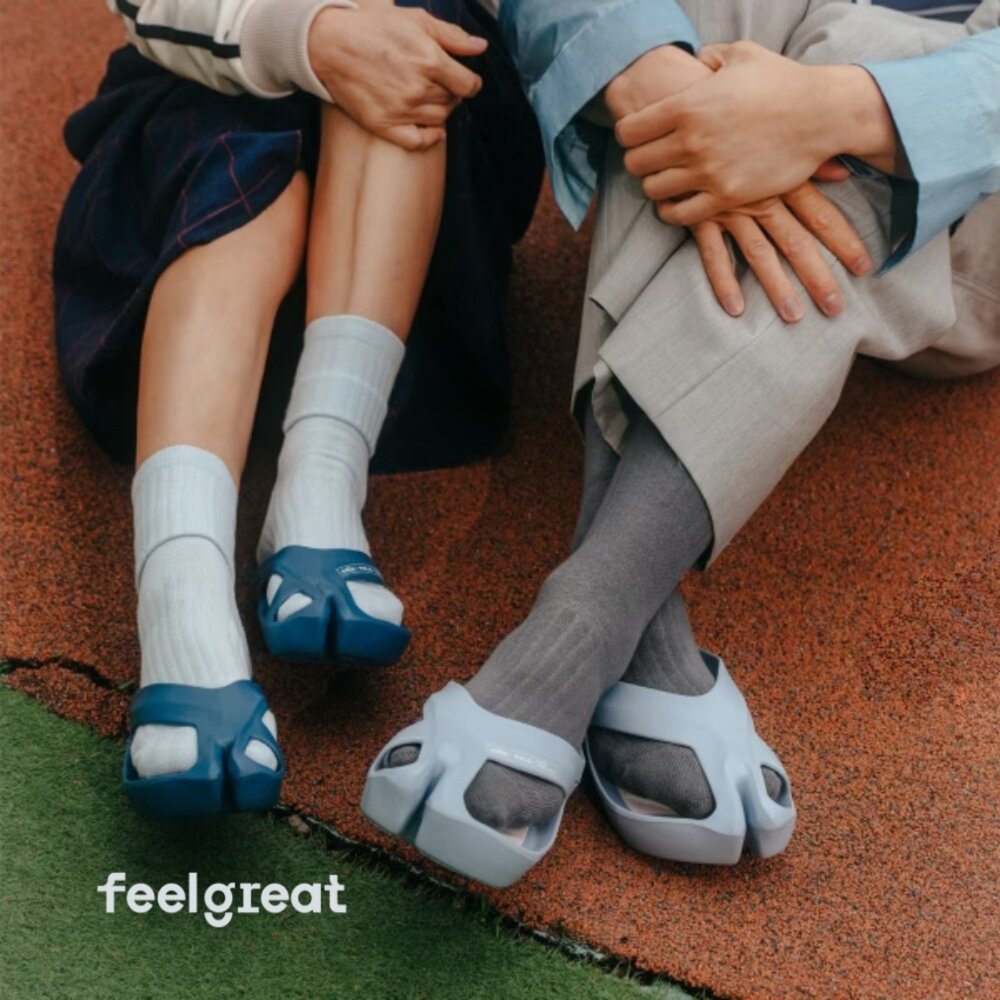 【Telic】SiliComfy® 3in1桑足鞋-藕藍(全尺碼)足底按摩健康拖鞋-圖片-2