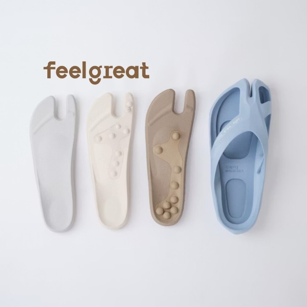 【Telic】SiliComfy® 3in1桑足鞋-藕藍(全尺碼)足底按摩健康拖鞋-圖片-3