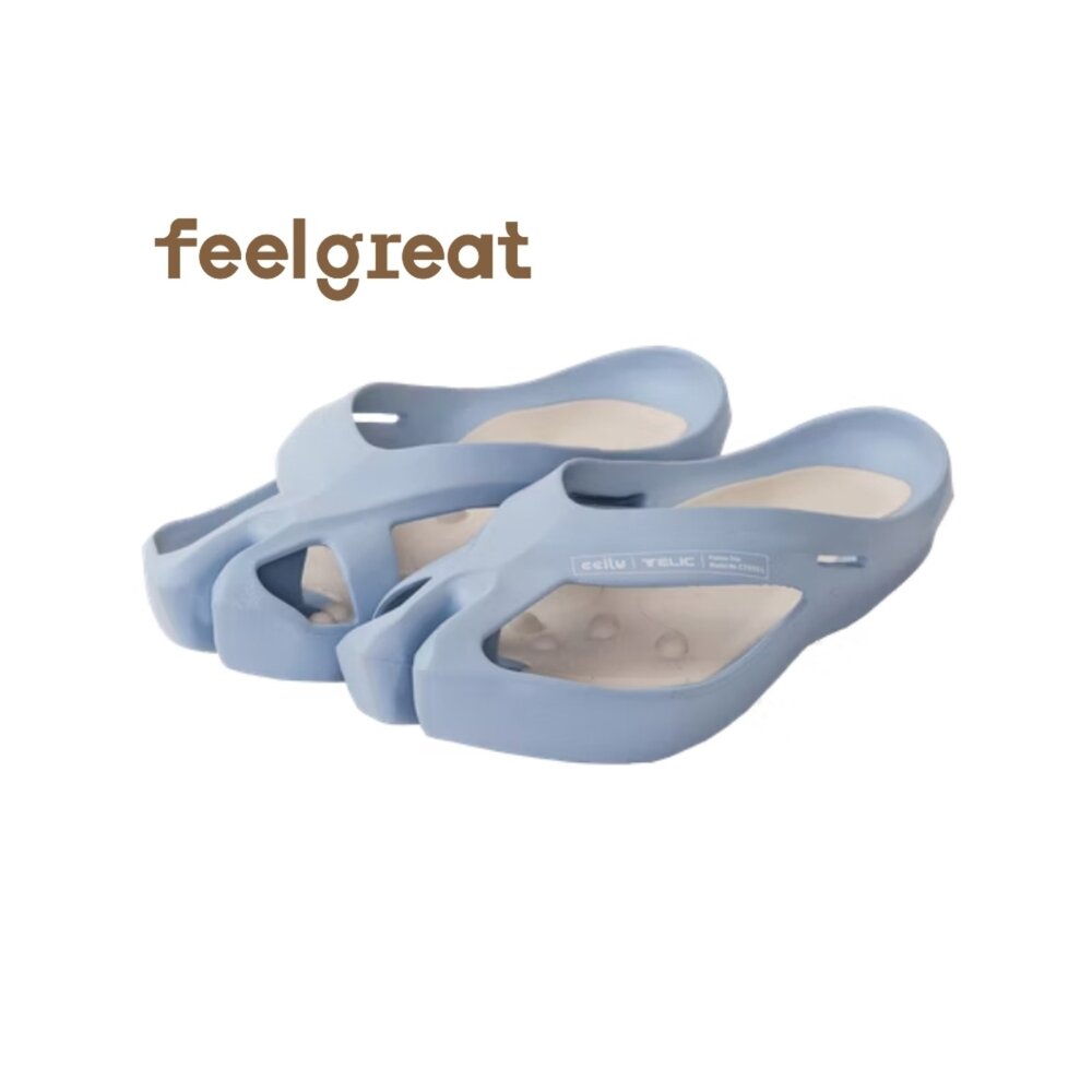 SSTWM-106-【Telic】SiliComfy® 3in1桑足鞋-藕藍(全尺碼）足底按摩健康拖鞋