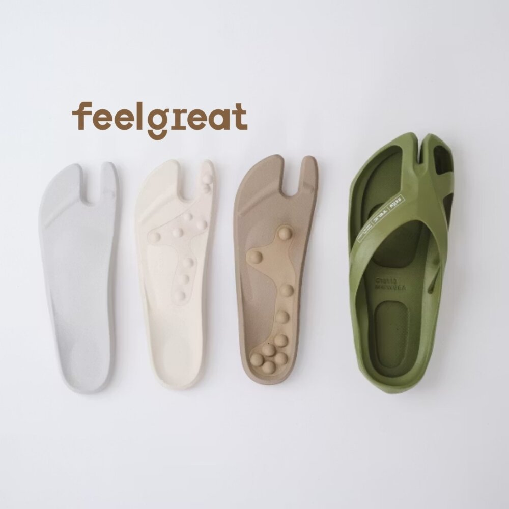 【Telic】SiliComfy® 3in1桑足鞋-橄欖綠(全尺碼) 足底按摩健康拖鞋-圖片-3