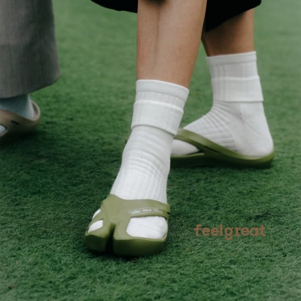 【Telic】SiliComfy® 3in1桑足鞋-橄欖綠(全尺碼) 足底按摩健康拖鞋-圖片-4