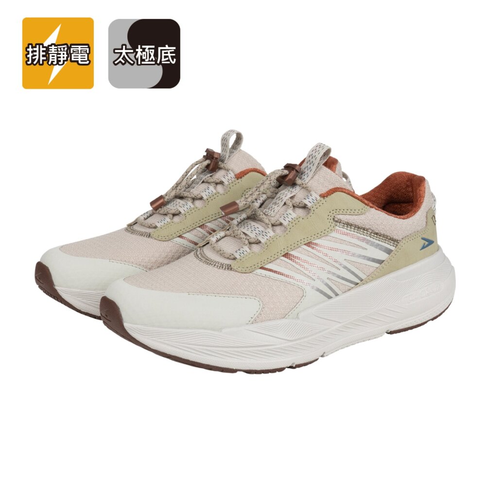 UET2003OKG-【Ustini】我挺你健康鞋-扣扣極地鞋（女版）UET2003OKG-榛果粉-太極底X免綁鞋帶=輕量運動鞋