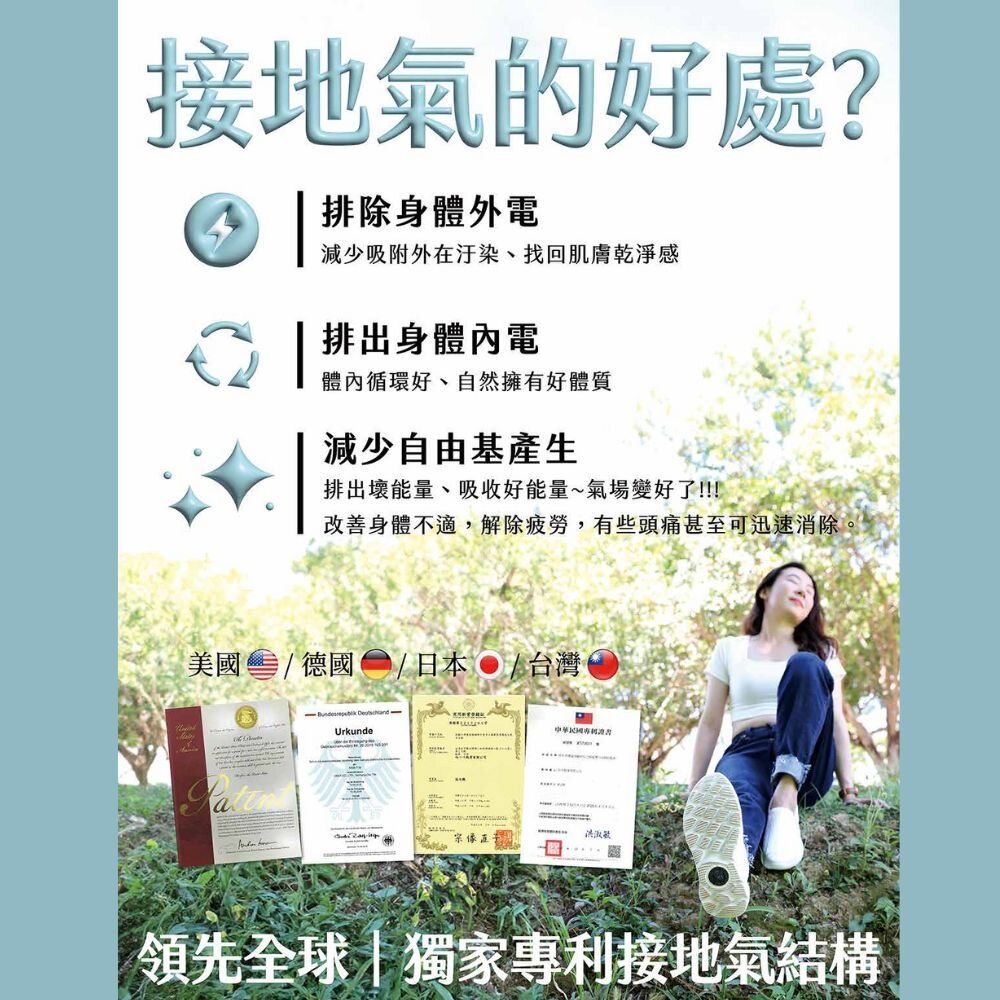 我挺你健康鞋 漂浮走走接地鞋 (女款)UEX2010-UEX2011 =紓壓休閒+專利排靜電-圖片-2