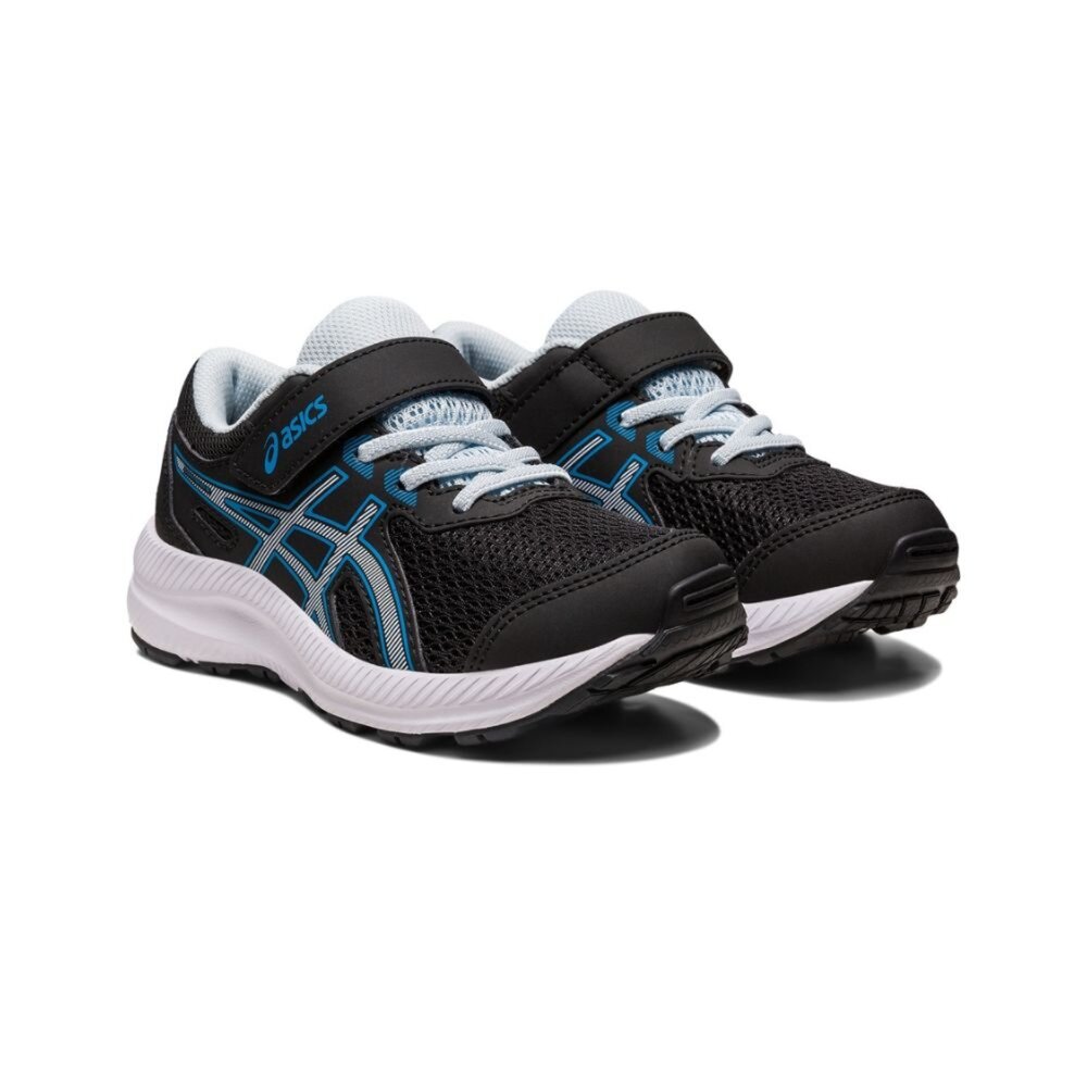 1014A258-006-ASICS 亞瑟士 CONTEND 8 PS 中童 運動鞋 黑 透氣網布 1014A258-006