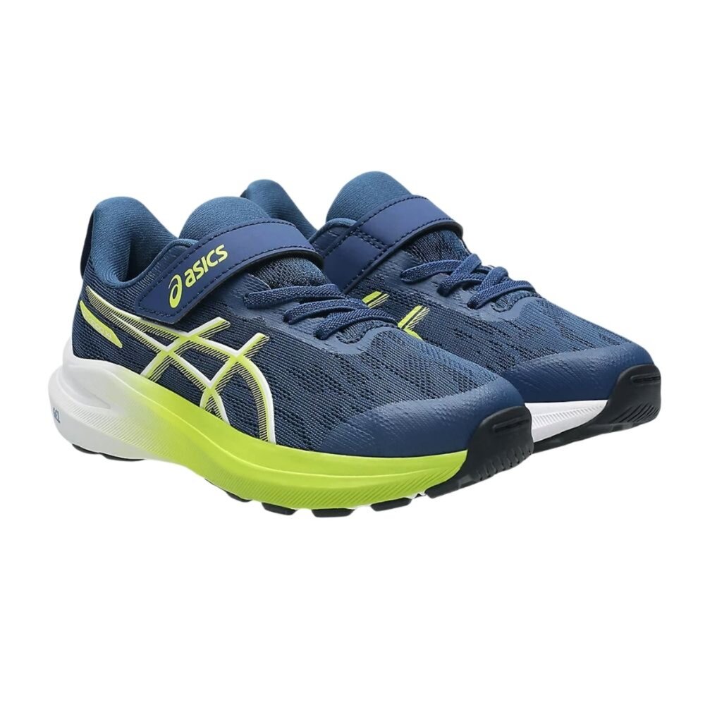 1014A381-404-ASICS 亞瑟士 GT-1000 14 PS 中童 藍 透氣網布 慢跑鞋 休閒鞋 運動鞋 1014A381-404｜哈