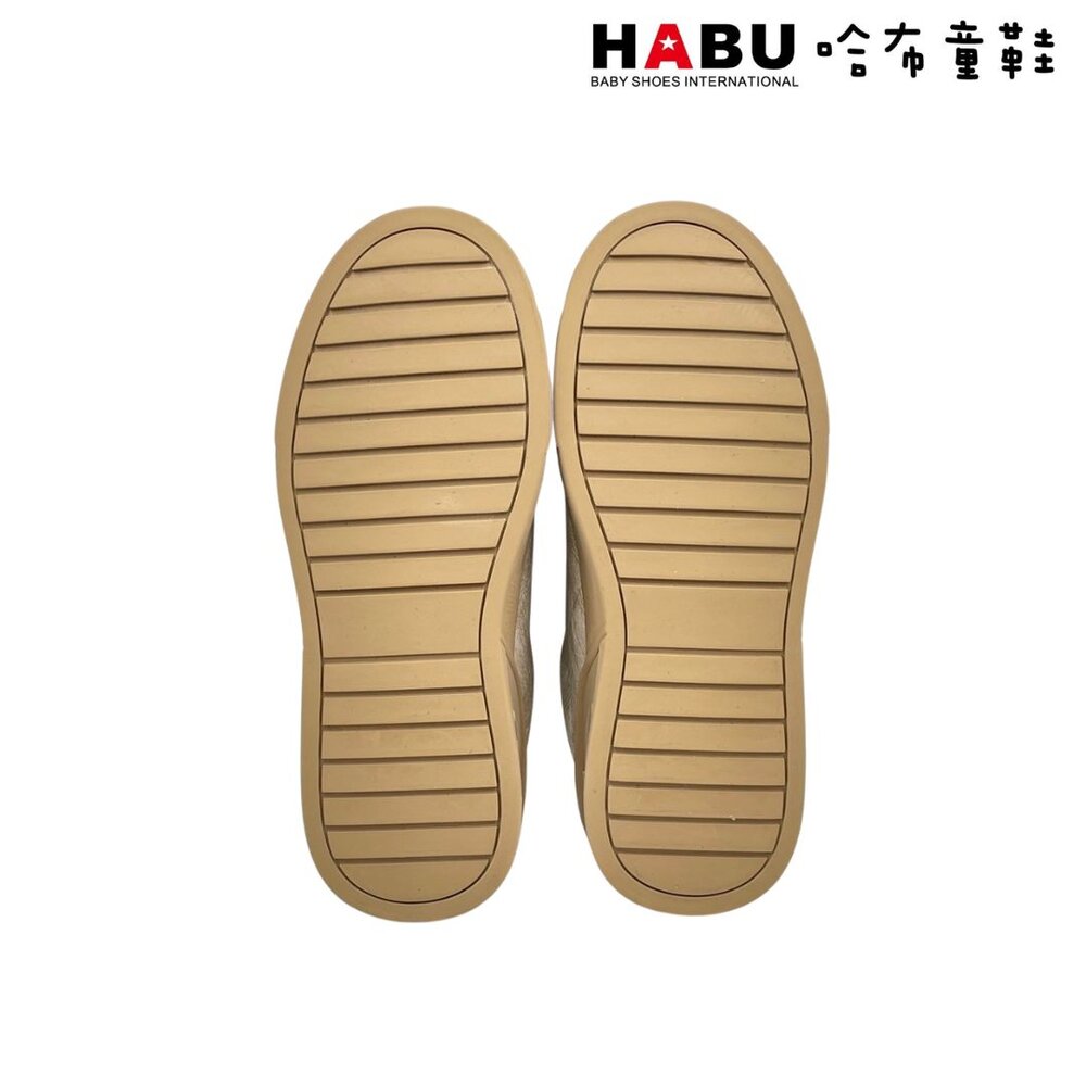 HABU哈布童鞋 免綁鞋帶 黏扣帶 休閒板鞋 (咖) 1091-CF-圖片-4