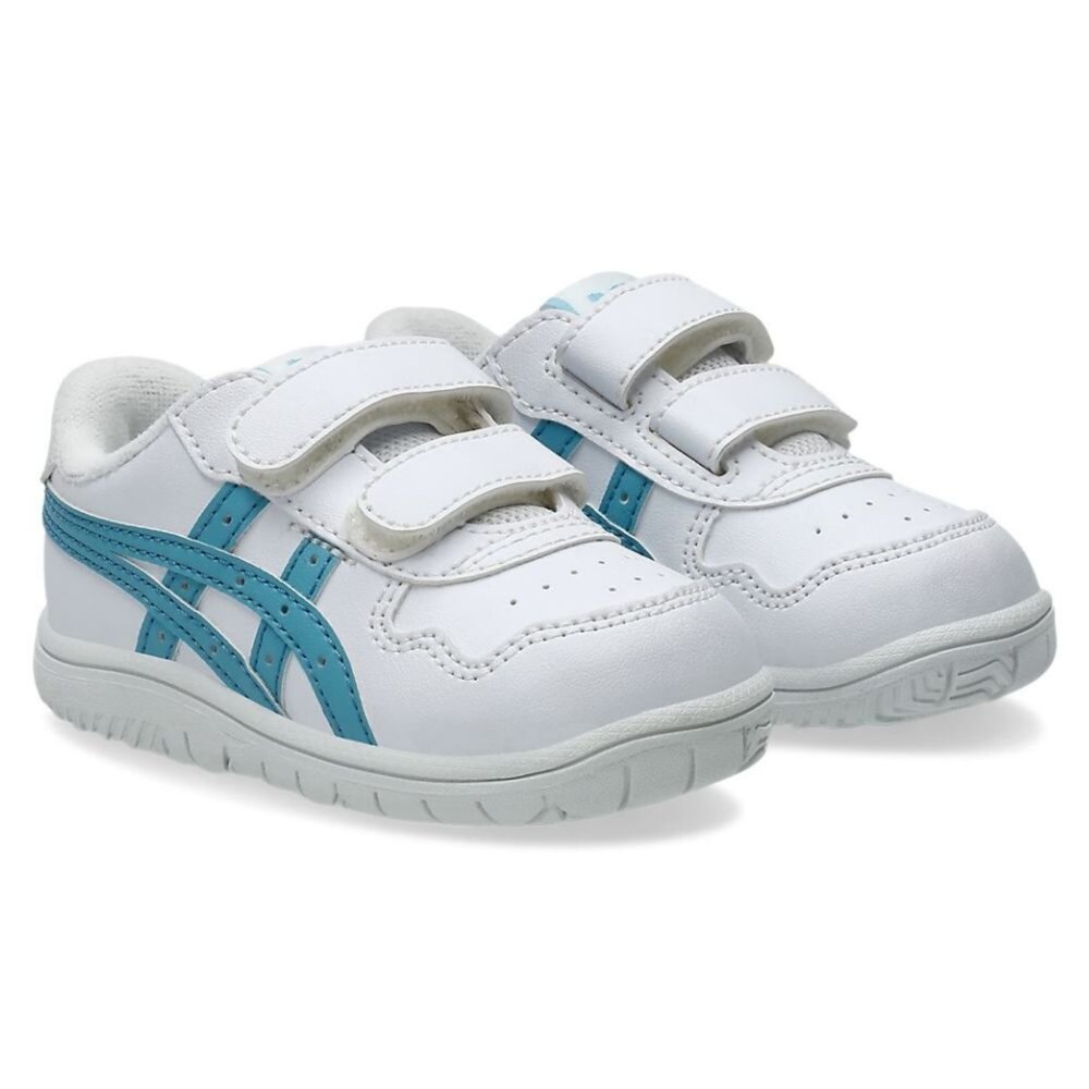 1204A092-120-ASICS 亞瑟士 JAPAN S TS 小童 學步鞋 白 藍綠 皮革 魔鬼氈  1204A092-120