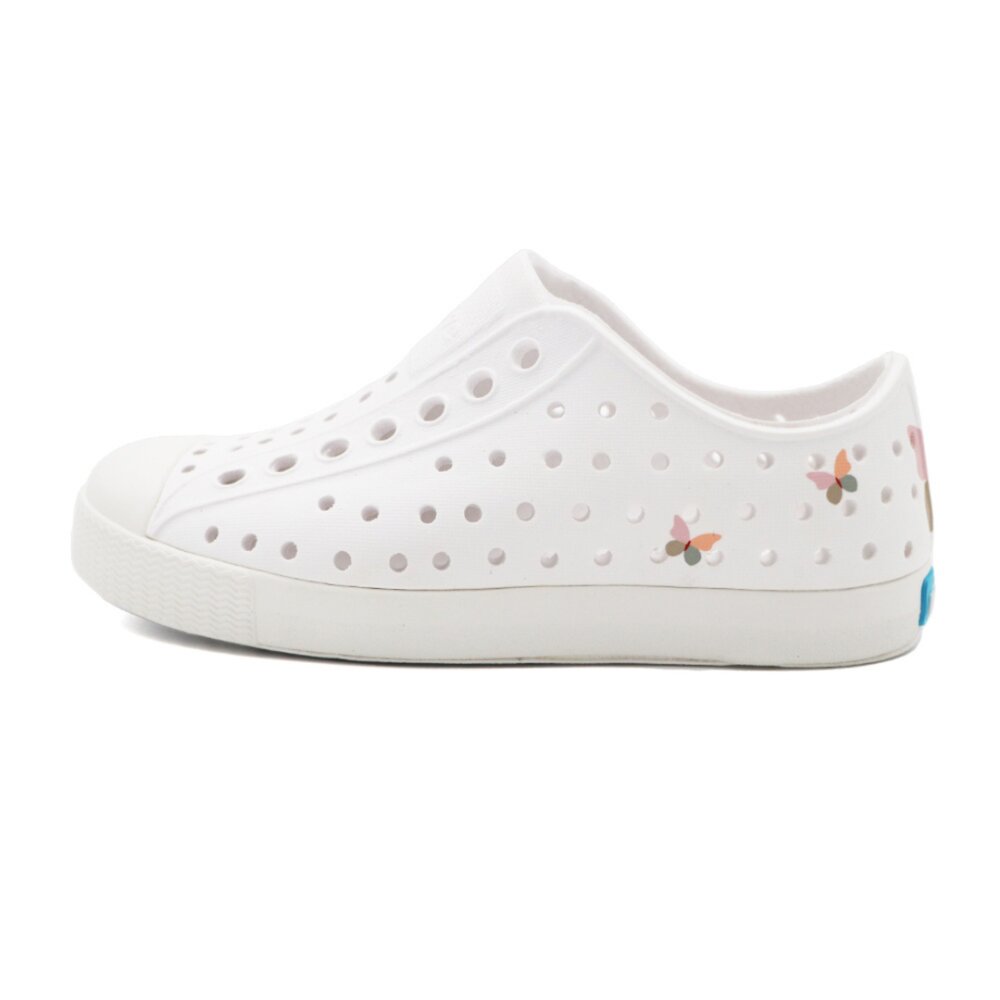 13111502-9239-Native Shoes 小童鞋 JEFFERSON 防潑水 洞洞鞋 防水鞋 雨鞋 拖鞋 水鞋 蝴蝶圖騰 白底 1311