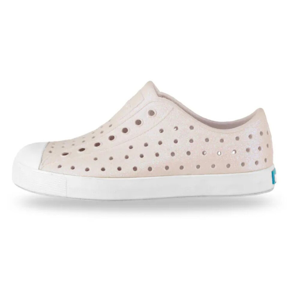 13111512-2096-Native Shoes 小童鞋 JEFFERSON 防潑水 洞洞鞋 防水鞋 雨鞋 拖鞋 水鞋 閃亮白 13111512