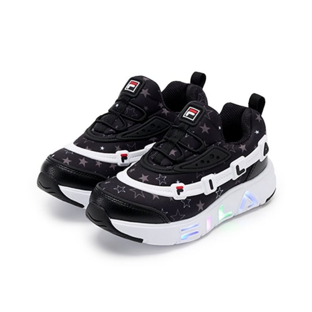 2-C159A-001-FILA KIDS 斐樂 運動鞋 慢跑鞋 懶人鞋 無鞋帶 燈鞋 中童 2-C159A-001