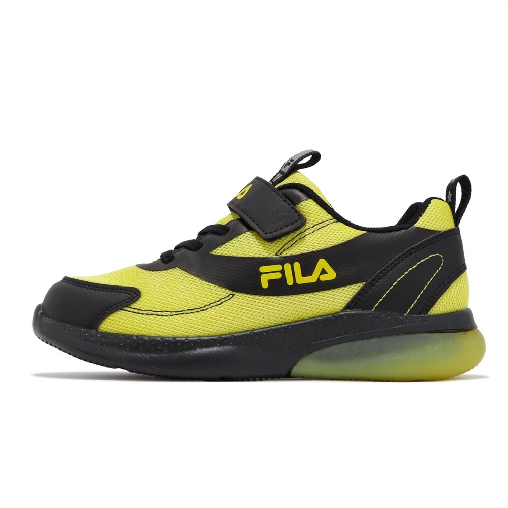 FILA KIDS 斐樂 休閒鞋 中童 魔鬼氈 透氣 緩震 燈鞋 運動鞋 2-J428Y-099|哈布童鞋-圖片-1