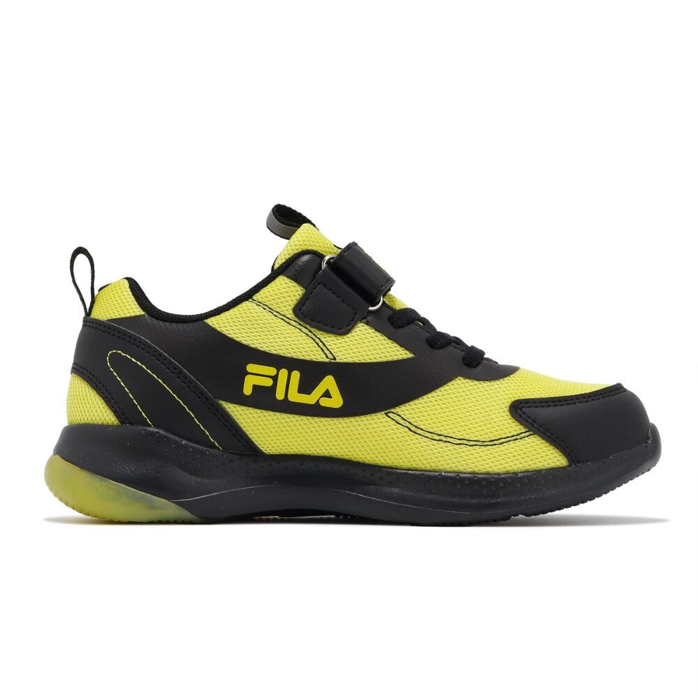 FILA KIDS 斐樂 休閒鞋 中童 魔鬼氈 透氣 緩震 燈鞋 運動鞋 2-J428Y-099|哈布童鞋-圖片-2