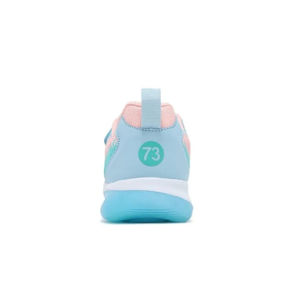 FILA KIDS 斐樂 運動鞋 慢跑鞋 魔鬼氈 輕量 燈鞋 中童 藍 粉 2-J429Z-353-圖片-3