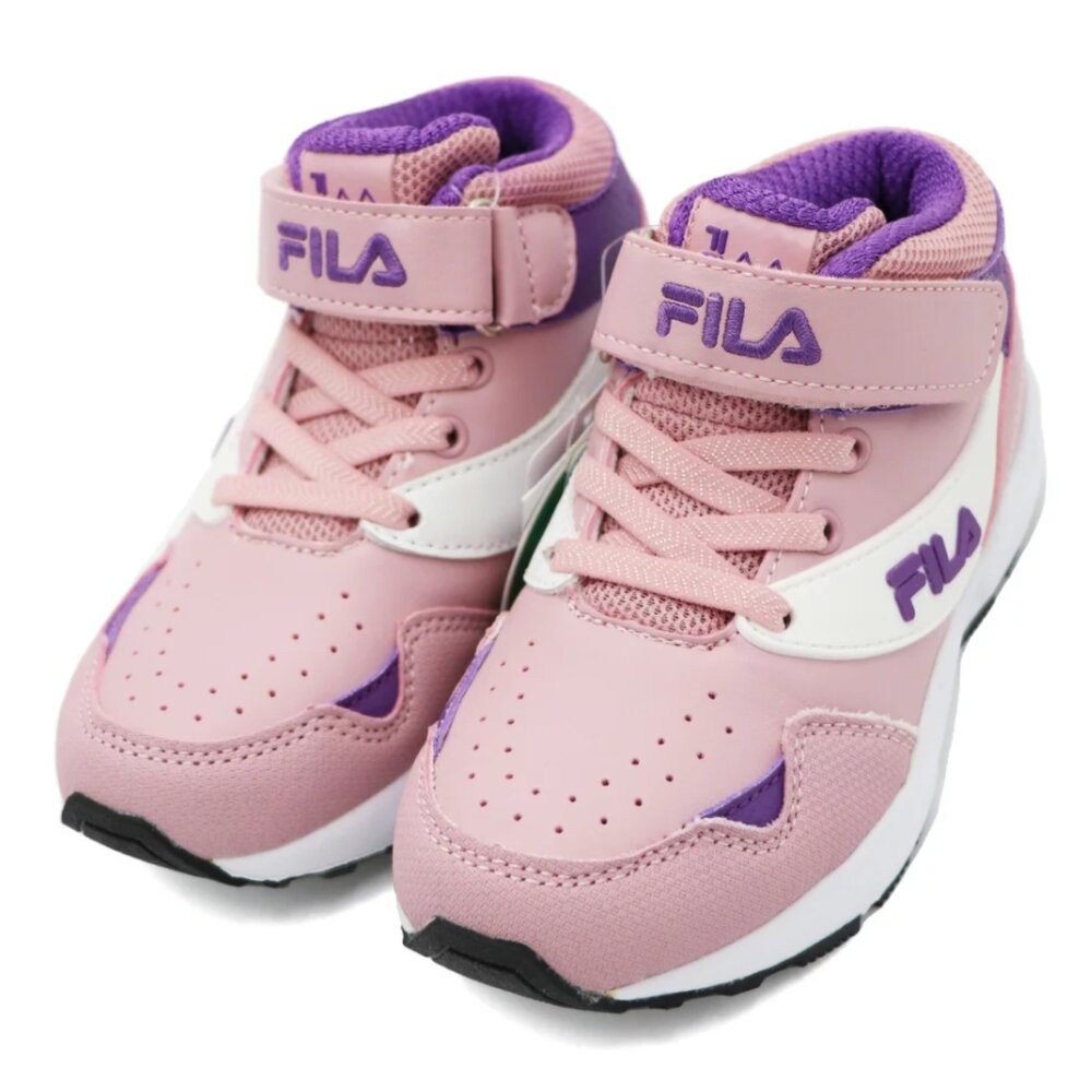 2-J814Y-519-FILA KIDS 斐樂 矯正鞋 慢跑鞋 運動鞋 中大童 支撐 抗菌防臭 粉 紫 2-J814Y-519