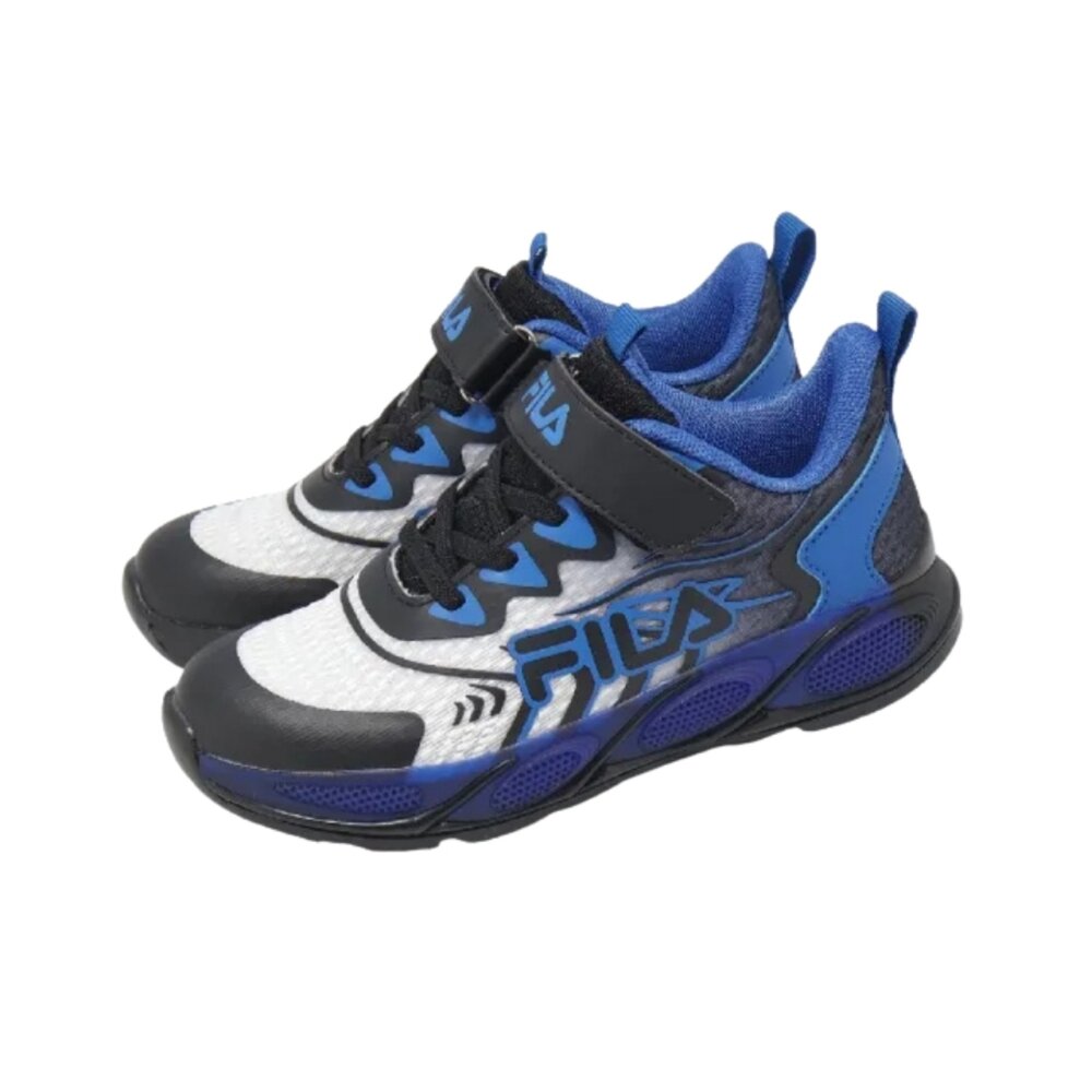 2-J835A-003-FILA KIDS 斐樂 運動鞋 燈鞋 炫光燈鞋 康特杯 足供支撐 氣墊 中童 2-J835A-003