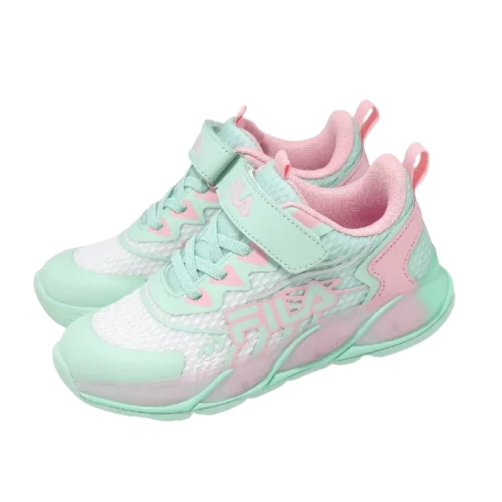 2-J835A-335-FILA KIDS 斐樂 運動鞋 燈鞋 炫光燈鞋 康特杯 足供支撐 氣墊 中童 2-J835A-335