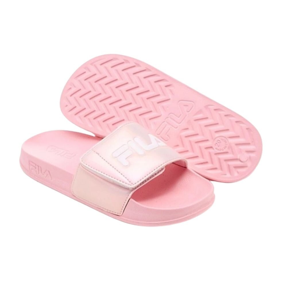2-S436A-551-FILA KIDS 斐樂 兒童 夏日必備 魔鬼氈調節 休閒拖鞋 拖鞋 LOGO拖鞋 2-S436A-551