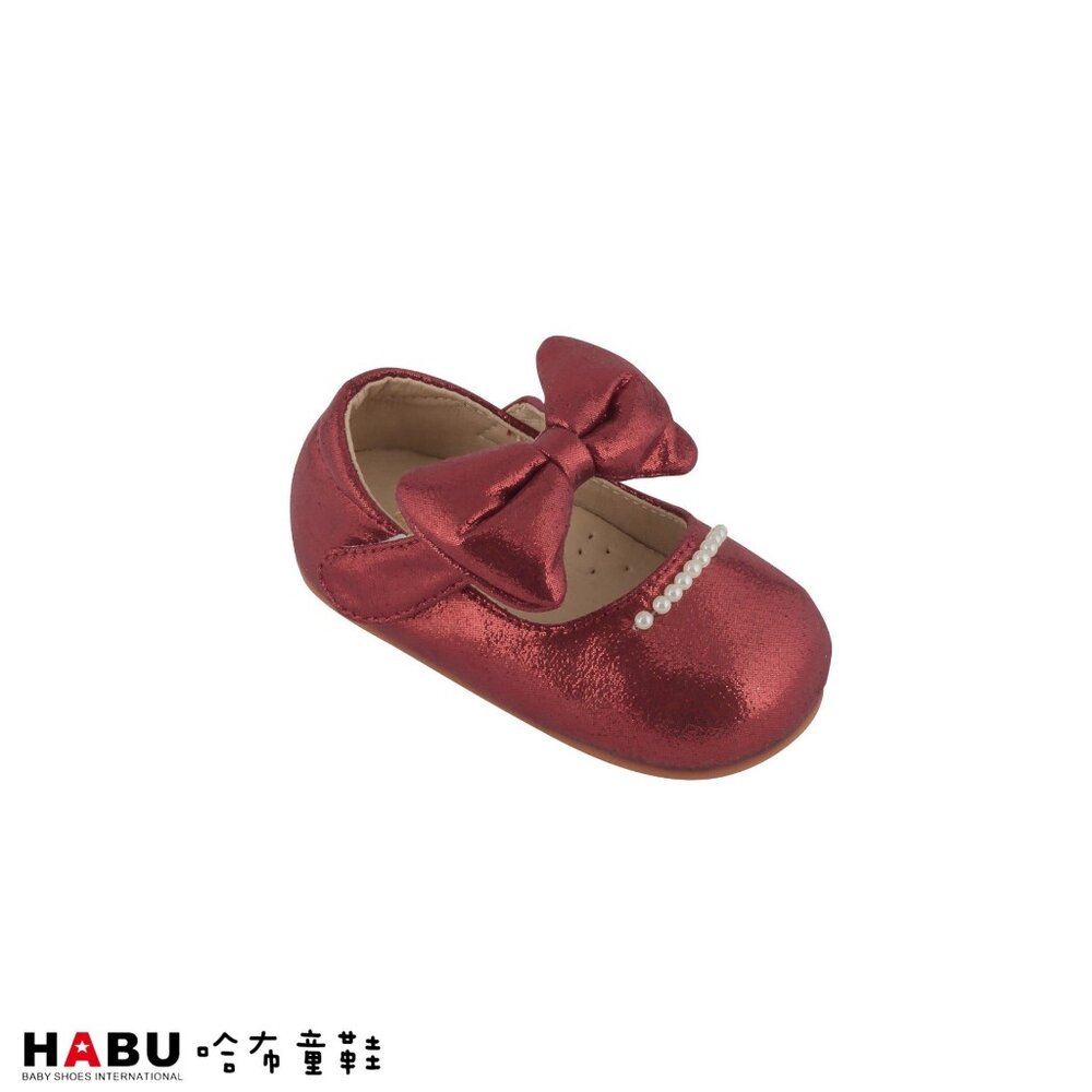 2111-RD-HABU哈布童鞋 澎澎可愛蝴蝶結 公主鞋 小童 娃娃鞋 2111-RD 紅色