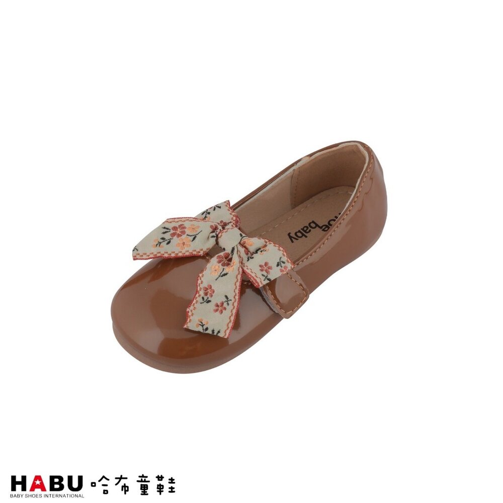 2115-CF-HABU哈布童鞋 森林系 蝴蝶結 刺繡公主鞋 2115-CF