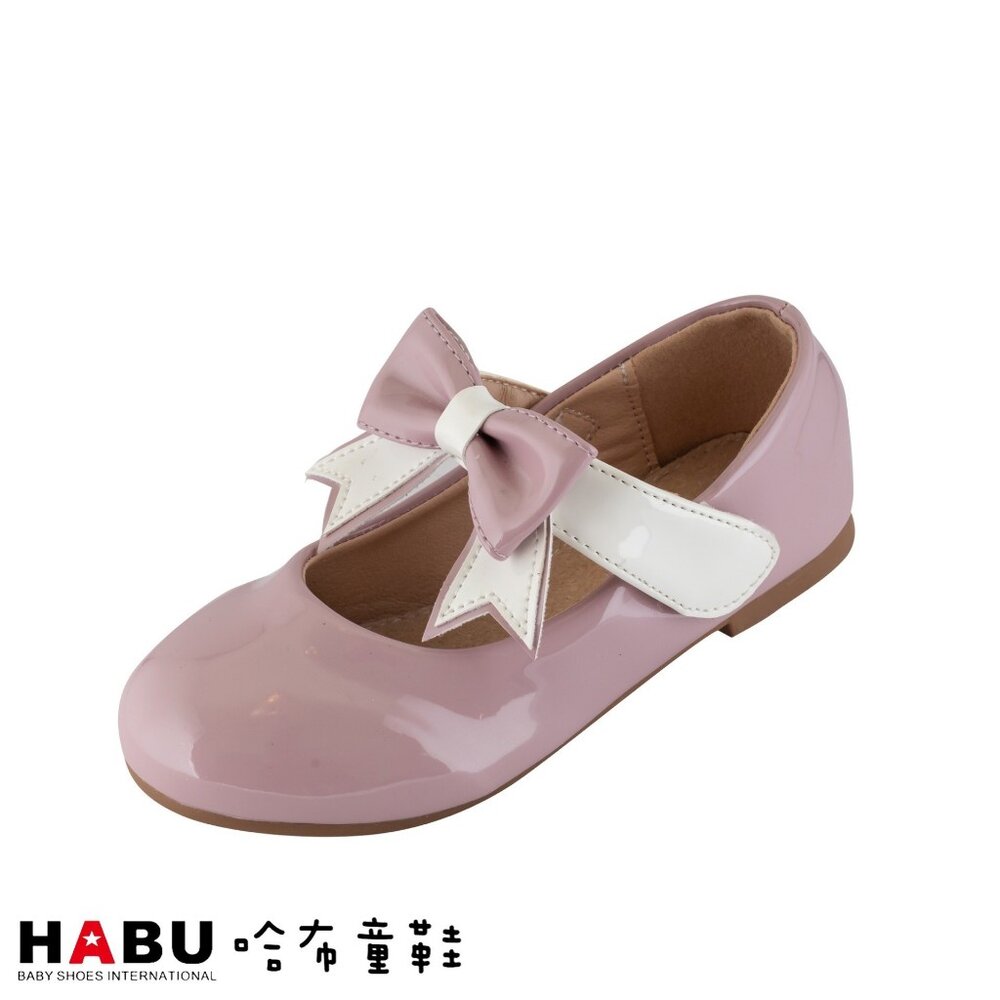 2161-PR-HABU哈布童鞋 柔軟漆皮 芭比風 蝴蝶結 娃娃鞋 公主鞋 2161-PR