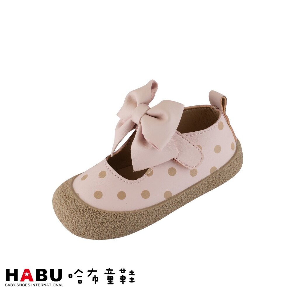2190-PI-HABU哈布童鞋 可愛點點 娃娃鞋 樂福鞋 粉紅色 2190-PI