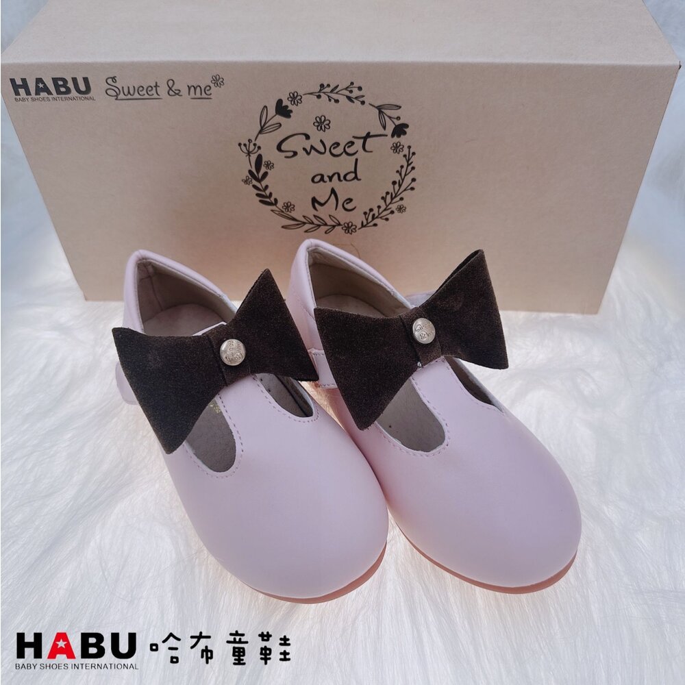 HABU哈布童鞋 淺粉色蝴蝶結 兒童甜美 樂福鞋 童鞋 2218-PI-圖片-1