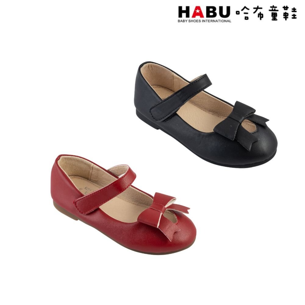2223--HABU哈布童鞋 簍空蝴蝶結 娃娃鞋 童鞋 公主鞋 2223-BK 2223-RD