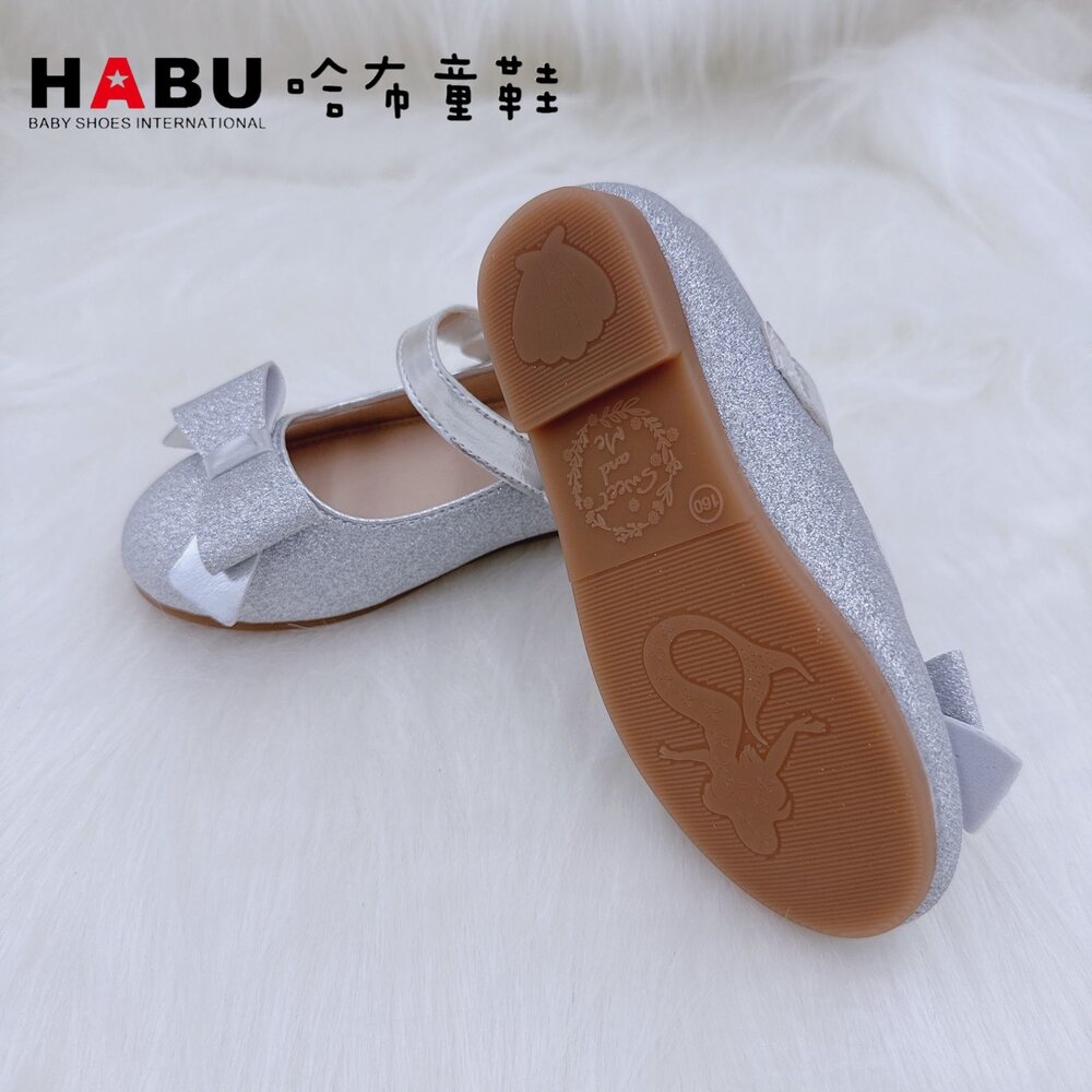 HABU哈布童鞋 Bling Bing閃亮亮 蝴蝶結 娃娃鞋 時尚 公主鞋 童鞋 2227-SV-圖片-4