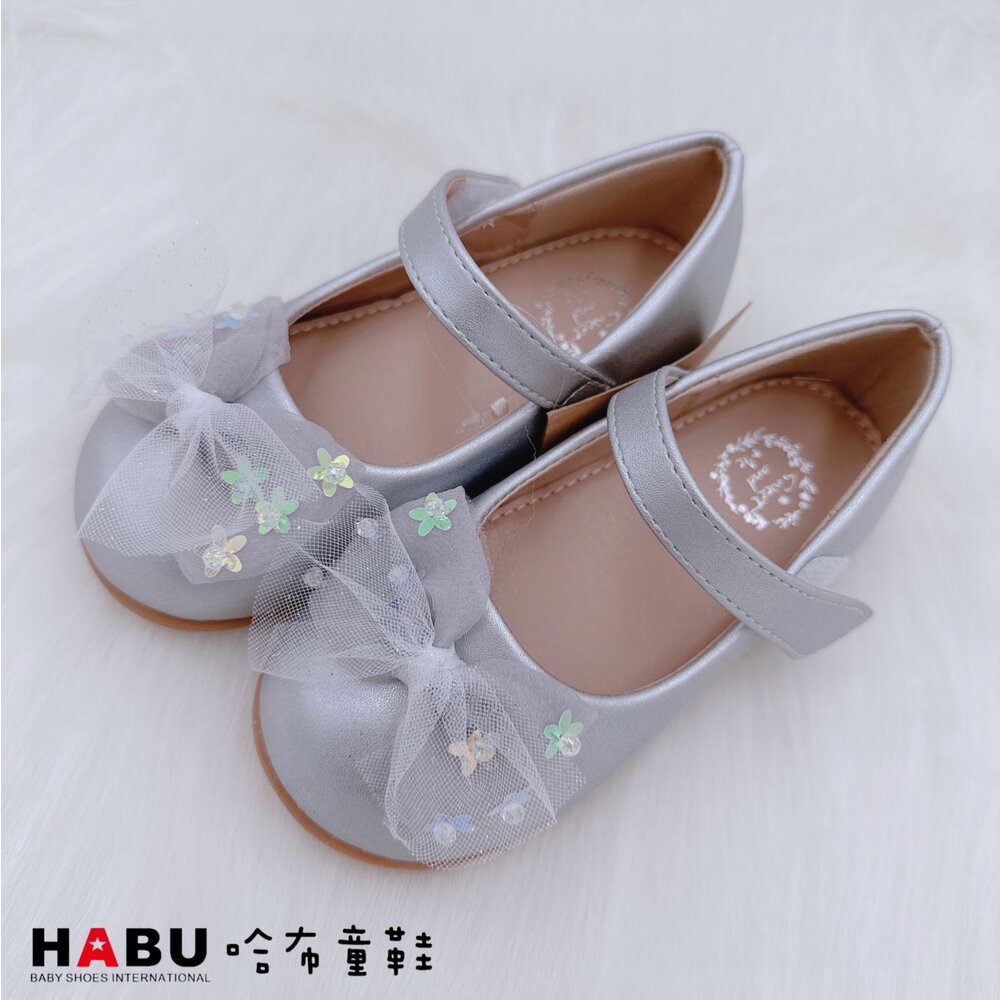 HABU哈布童鞋 雙層異材質 蝴蝶結 娃娃鞋 2229-PI/2229-SV/2229-WH-圖片-3