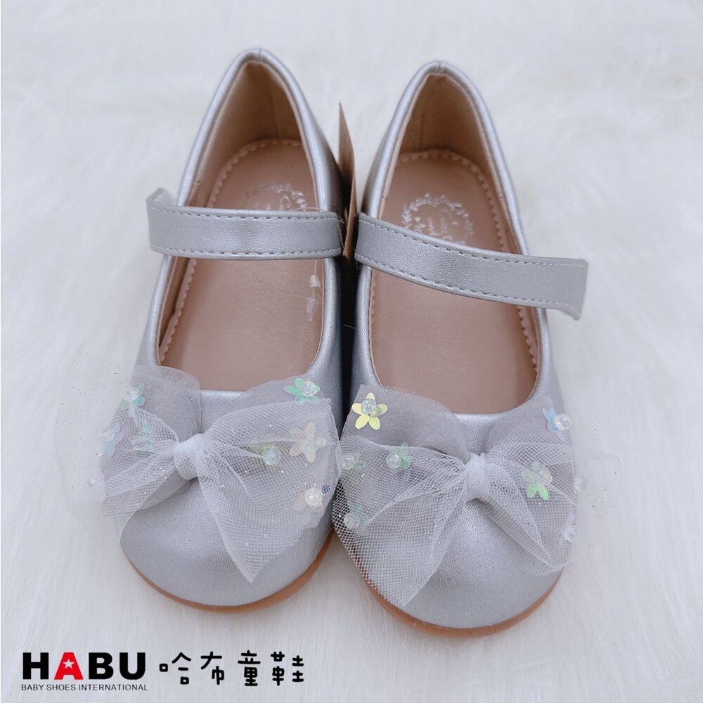 HABU哈布童鞋 雙層異材質 蝴蝶結 娃娃鞋 2229-PI/2229-SV/2229-WH-圖片-4