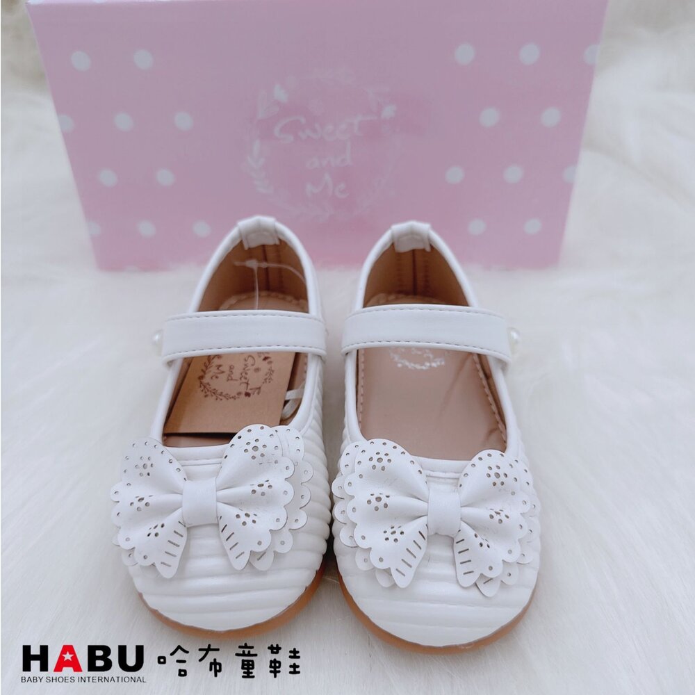 HABU哈布童鞋 雕花蝴蝶 質感設計 娃娃鞋 小童 童鞋 2230-WH 2230-BK-圖片-7
