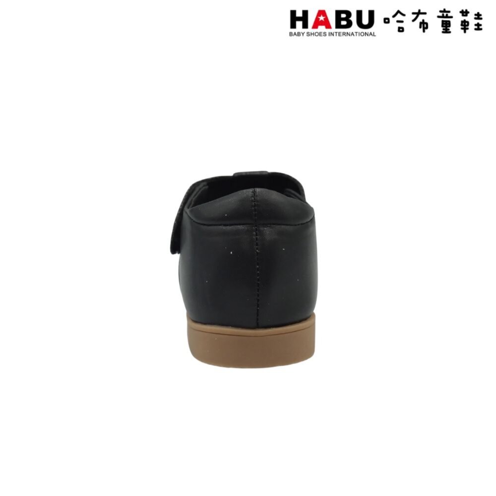 HABU哈布童鞋 優雅素面 蝴蝶結 公主鞋 娃娃鞋 涼鞋 皮鞋 黑 2253-BK-圖片-3