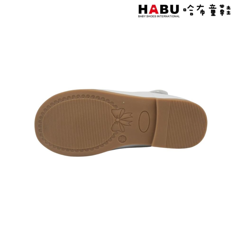 HABU哈布童鞋 優雅素面 蝴蝶結 公主鞋 娃娃鞋 涼鞋 皮鞋 白 2253-WH-圖片-4
