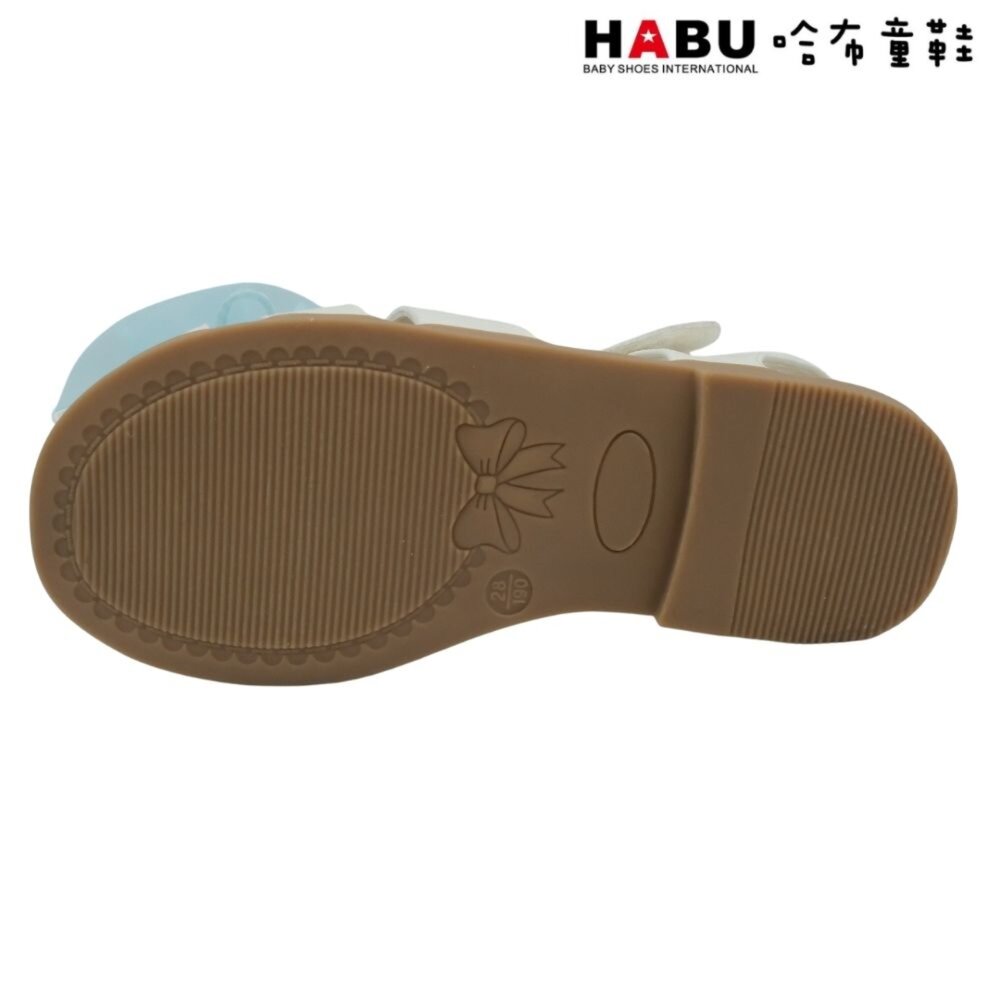 HABU哈布童鞋 鑽石花朵蝴蝶結 羅馬鞋 娃娃鞋 涼鞋 2254-BL-圖片-4