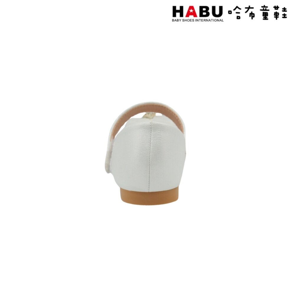 HABU哈布童鞋 鑽石 蝴蝶結 公主鞋 珠光 娃娃鞋 涼鞋 2258-WH-圖片-5