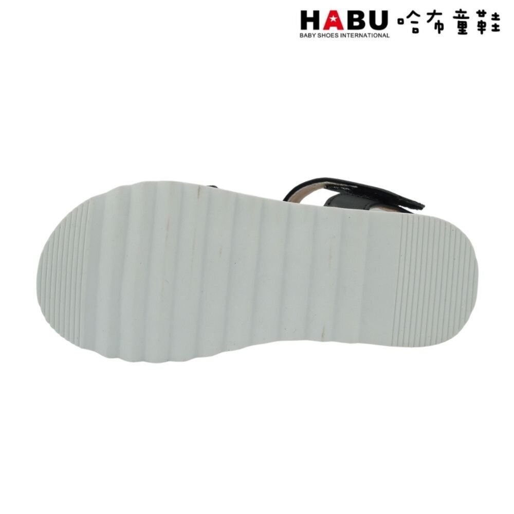 HABU哈布童鞋 氣質優雅 夏日涼鞋 鑽石愛心 蝴蝶結 平底鞋 黑 2275-BK-圖片-4