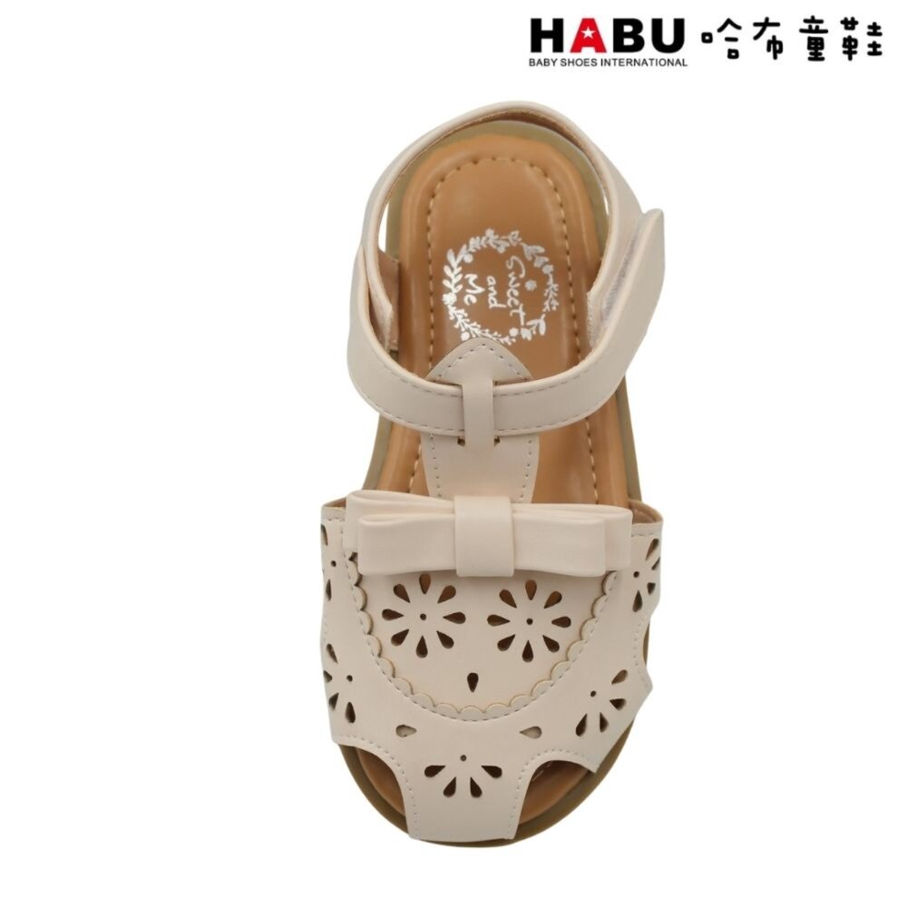 HABU哈布童鞋 簍空雕花 夏日涼鞋 蝴蝶結 2277-BE-圖片-3