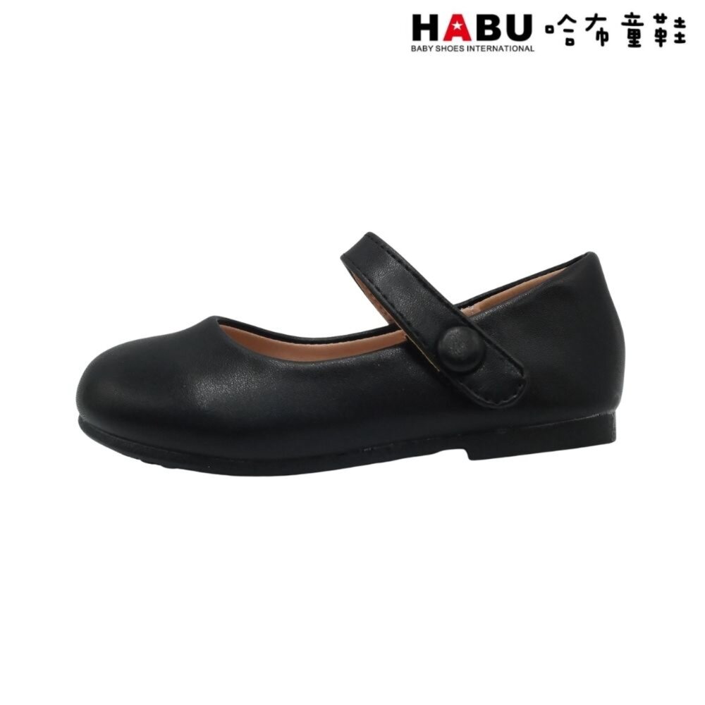 HABU 哈布童鞋 典雅 樸素簡約 氣質 娃娃鞋 公主鞋 包鞋 黑 2282-BK-圖片-1