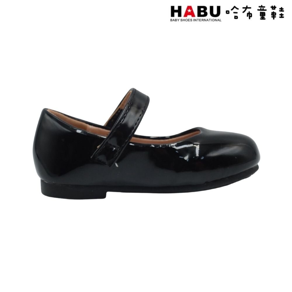 HABU 哈布童鞋 典雅 漆皮珍珠 樸素簡約 氣質 娃娃鞋 公主鞋 包鞋 黑 2284-BK-圖片-2