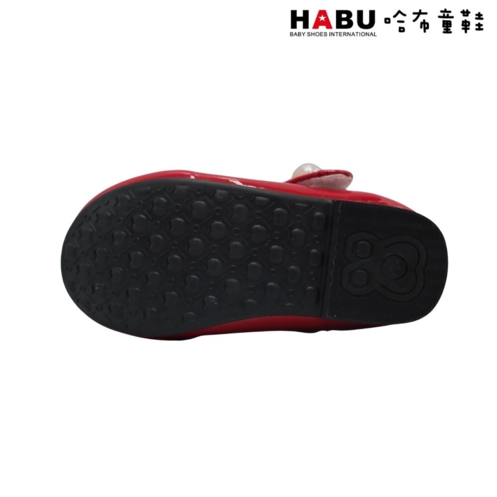 HABU 哈布童鞋 典雅 漆皮珍珠 樸素簡約 氣質 娃娃鞋 公主鞋 包鞋 紅 2284-RD-圖片-3