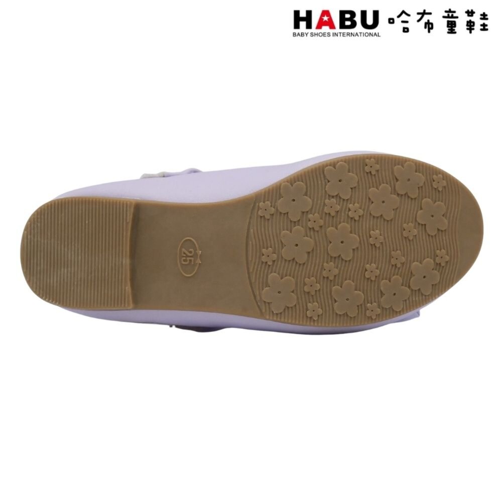 HABU 哈布童鞋 氣質珍珠 蝴蝶結 娃娃鞋 公主鞋 包鞋 典雅 紫 2287-PR-圖片-4