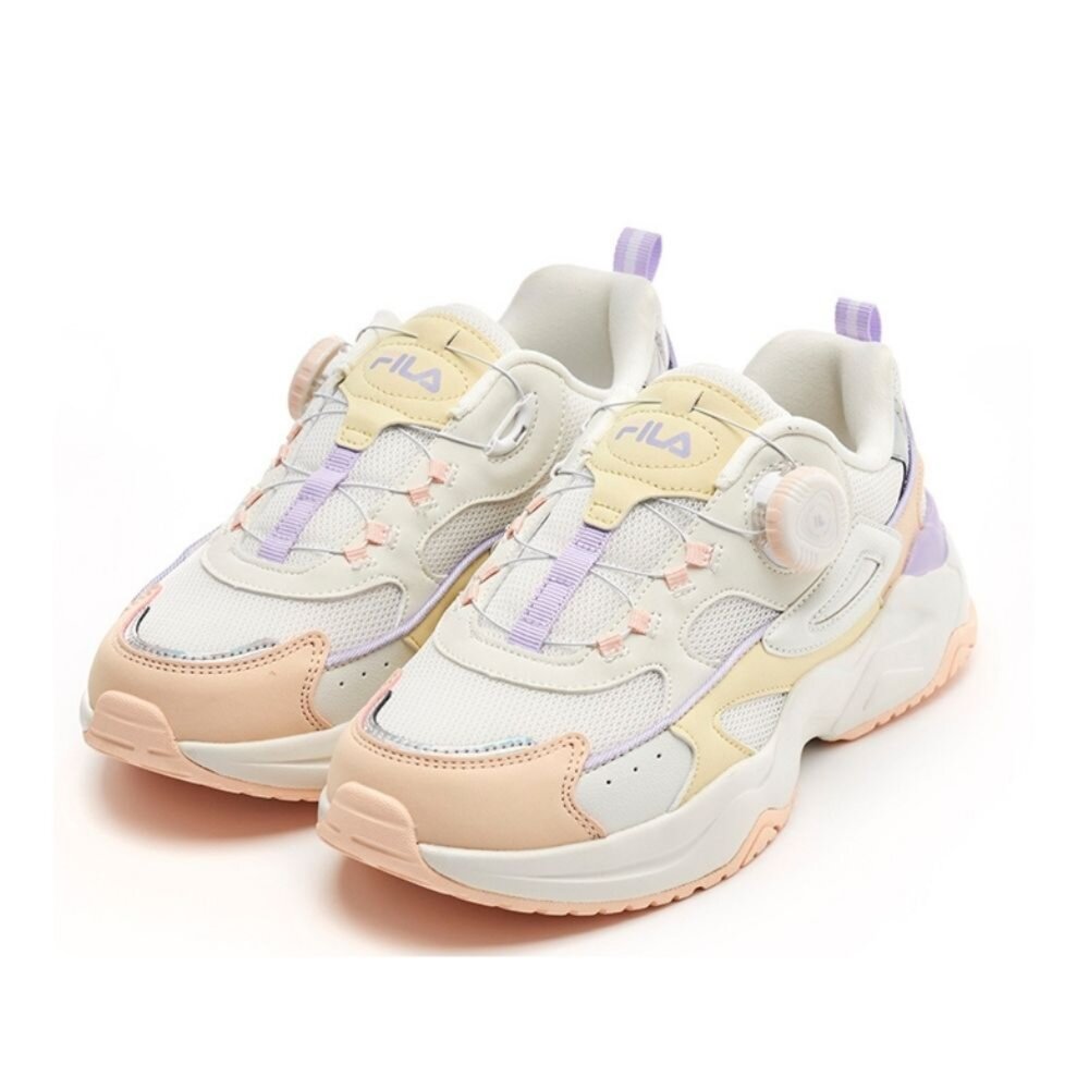 3-C644Y-661-FILA KIDS 斐樂 RAYFLIDE DIAL KD 慢跑鞋 運動鞋 足供支撐 旋轉扣 大童 3-C644Y-66
