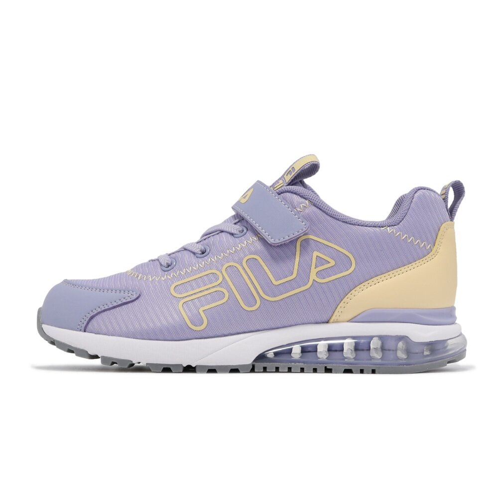 FILA KIDS 斐樂 氣墊 魔鬼氈 運動鞋 休閒鞋 大童 紫 3-J401Y-919-圖片-1