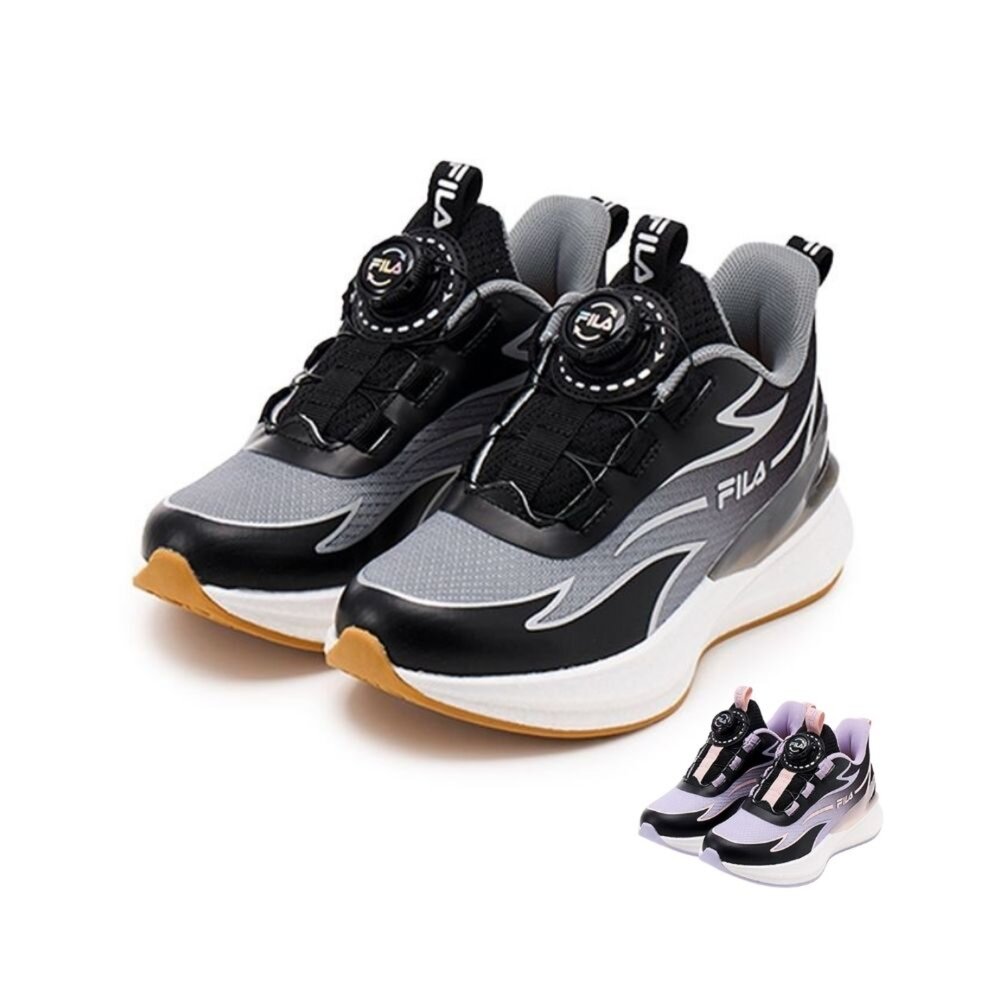 3-J405A-408-FILA KIDS 斐樂 運動鞋 休閒鞋 旋鈕扣 慢跑 厚底 免綁鞋帶 大童 3-J405A-408