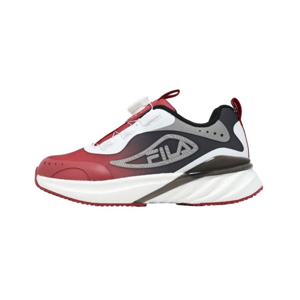 FILA KIDS 斐樂 反光 康特杯 運動鞋 旋轉扣 透氣 足弓支撐 紅黑漸層 3-J412A-208-圖片-1