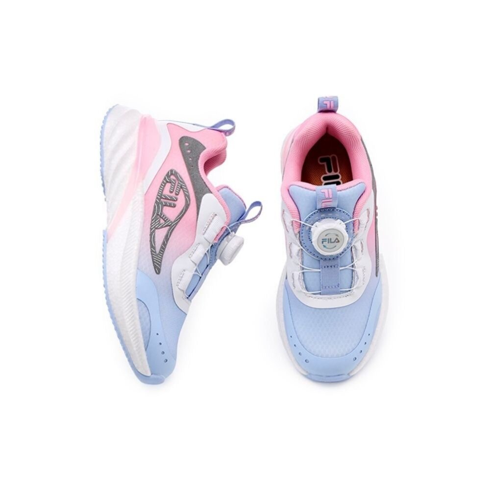 FILA KIDS 斐樂 反光 康特杯 運動鞋 旋轉扣 透氣 足弓支撐 夢幻漸層 3-J412A-958-圖片-4