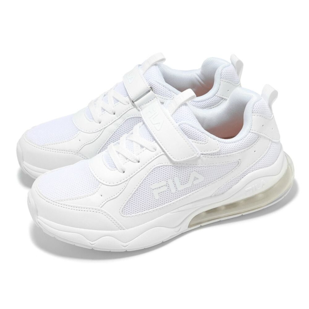 3-J807Z-111-FILA KIDS 斐樂 童鞋 中童 康特杯 魔鬼氈 氣墊 輕量 慢跑運動鞋 休閒鞋 3-J807Z-111｜哈布童鞋