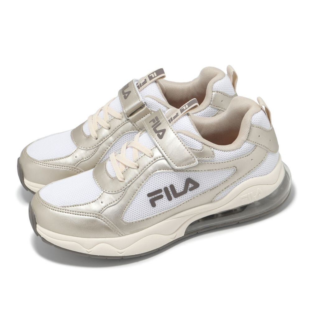 3-J807Z-819-FILA KIDS 斐樂 童鞋 中童 康特杯 魔鬼氈 氣墊 輕量 慢跑運動鞋 休閒鞋 3-J807Z-819｜哈布童鞋