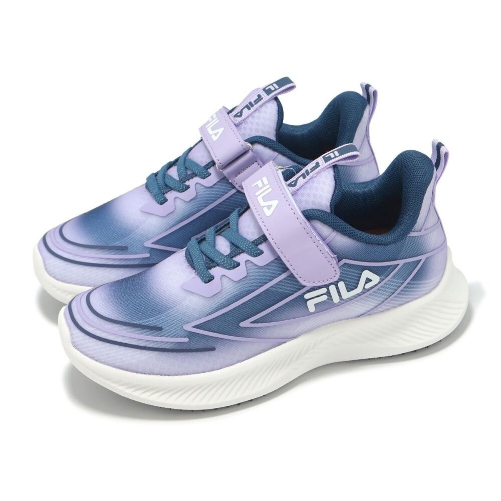 3-J818Z-931-FILA KIDS 斐樂 童鞋 中童 康特杯 魔鬼氈 輕量 慢跑運動鞋 休閒鞋 3-J818Z-931｜哈布童鞋