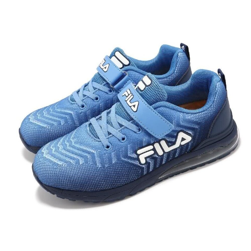 3-J820Y-331-FILA KIDS 斐樂 氣墊 運動鞋 慢跑鞋 漸層 藍 黑 3-J820Y-331